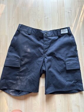Boys Classic Navy Cargo Shorts with Multiple Pockets as 16 regular Small